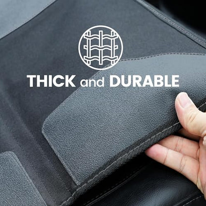 PIDO Car Seat Protector, 2 Pack Seat Protector Under Baby Car Seat with Thick Padding and Non-Slip Back, Waterproof Carseat Protection Cover Pad for Vehicle Leather Upholstery, Black - color: Black