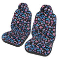 Car Seat Covers Full Set of 2 Blue and Pink Cherry Blossom Auto Seat Protector Polyester Fabric Front Seat Rear Bucket Seat Cover Universal fit for SUV Truck Van Sedans, Cute Floral - color: Pink Cherry Blossom