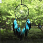 Dream Catcher Handmade Blue Feather Dreamcatchers Wall Hanging Ornament for Kids Home Decoration Girl Bedroom Craft Gift