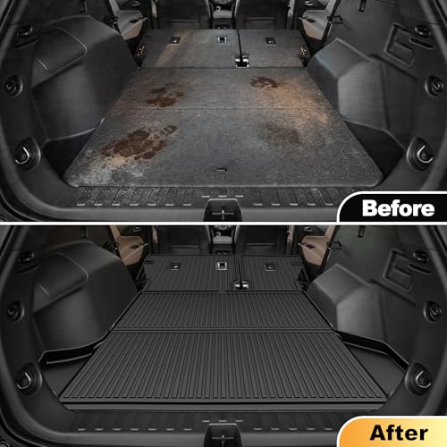 Cargo Liner and Backrest Mat for Chevy Equinox 2018-2024 - Custom Fit All Weather Trunk Mat Seat Back Cover - Car Accessories Interior Protection Rear Cargo Mat (Not for EV) - size: 2018-2024 Equinox