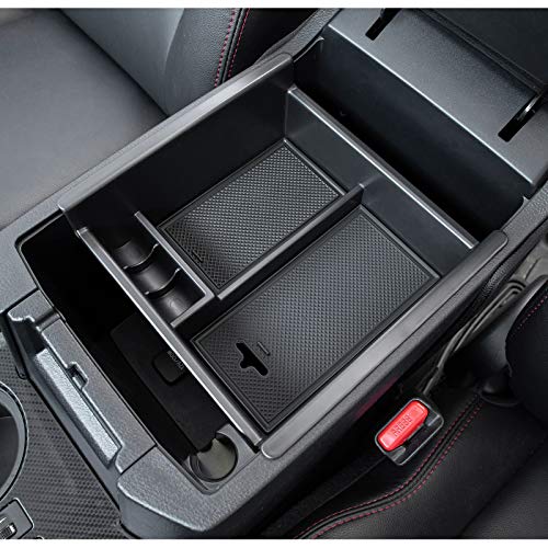 Center Console Organizer Compatible with Toyota 4Runner Accessories 2010-2024 and Kia Telluride (2020-2024), Insert ABS Black Materials Tray, Armrest Box Secondary Storage