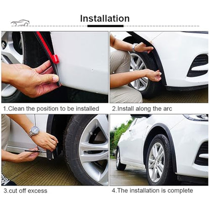 20Ft Car Wheel Arch Trim, Fender Flares Arches Wing Expander Car Wheel Eyebrow Anti-Collision Strip for Pickup SUV Fender Flare Edge Trim (3CM) - size: 3CM