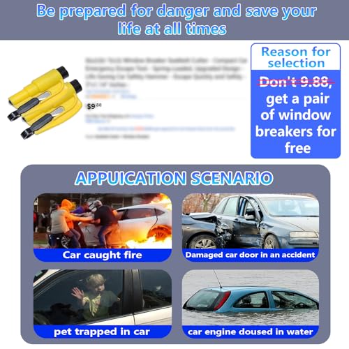 【Compatible with Honda Accord】 Seat Gap Filler,No Drop Seat Guard Compatible with Honda Accord,Drop Seat Guards for Cars(2Pcs),Emergency Keychain Car Escape Tool(2Pcs)
