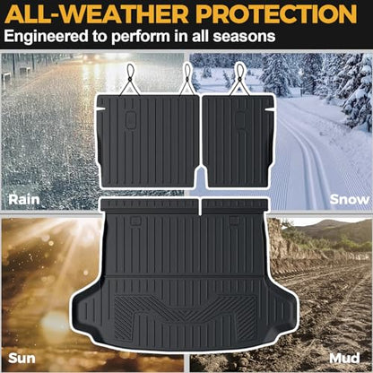 Cargo Mat for Honda HR-V 2026 2025 2024 2023(Hybrid & Gasoline), Full Coverage All Weather Trunk Cargo Liner with Backrest Protectors for Honda HRV Accessories
