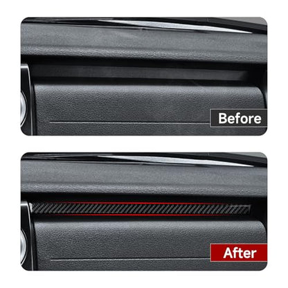 Car Passenger Dashboard Panel Strip Sticker Carbon Fiber Decal Interior Trim Cover for Ford F150 2009 2010 2011 2012 2013 2014 Accessories