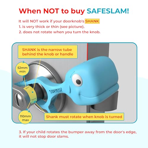 Baby Proofing Door Stopper, Door Pinch Guards Protect Child Fingers & PET Tails. Baby Safety Finger Protectors Prevent Pinch Injuries – Kids and Adults Love Whale Pinch Guard (Blue) - color: Blue