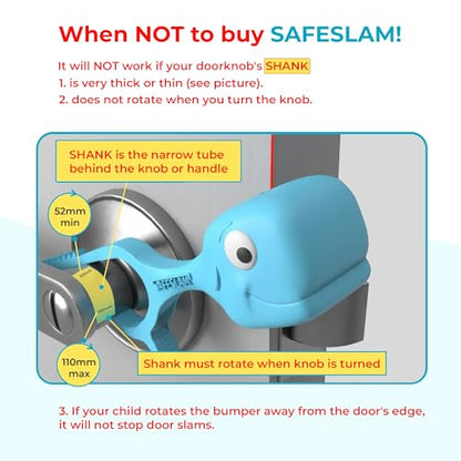 Baby Proofing Door Stopper, Door Pinch Guards Protect Child Fingers & PET Tails. Baby Safety Finger Protectors Prevent Pinch Injuries – Kids and Adults Love Whale Pinch Guard (Blue) - color: Blue