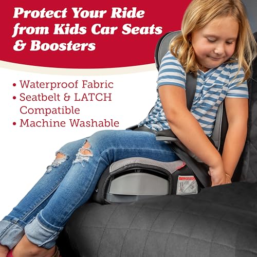 Lusso Gear Car Seat Protector for Baby Car Seat (Bench Seat Cover) - Waterproof - Thick Padding - Protects Fabric or Leather Seats (Black) - color: Bench Seat Cover - Black