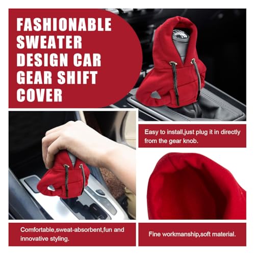 Car Gear Shift Hoodie, Fashionable Gear Shift Knob Cover, Mini Hoodie for Auto Shifter, Auto Interior Cute Gadgets, Universal Car Decoration Accessories