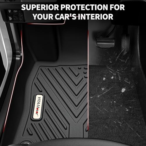 YITAMOTOR Floor Mats & Cargo Liner Set Fit for Toyota 4Runner 2024, Custom Fit TPE All-Weather Floor Liners 2013-2024 Toyota 4Runner 5 Passenger Model w/o Sliding Rear Tray, Black - style: 2013-2024 4Runner Floor Mats & Cargo Mat