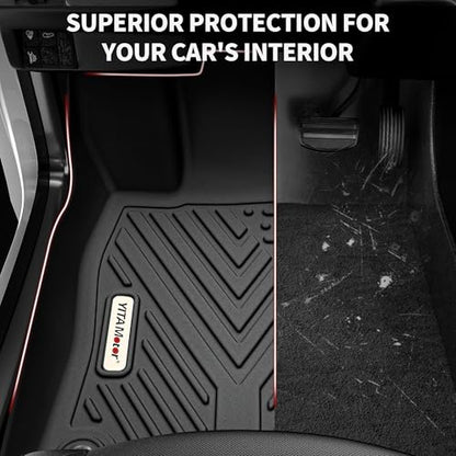 YITAMOTOR Floor Mats & Cargo Liner Set Fit for Toyota 4Runner 2024, Custom Fit TPE All-Weather Floor Liners 2013-2024 Toyota 4Runner 5 Passenger Model w/o Sliding Rear Tray, Black - style: 2013-2024 4Runner Floor Mats & Cargo Mat