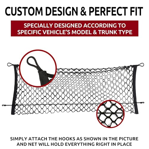 Envelope Style Automotive Elastic Trunk Mesh Cargo Net for Subaru Forester (SK) 2019-2026 - Premium Trunk Organizer and Storage - Luggage Net for SUV - Best Car Organizer for Subaru Forester