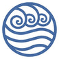 Screen Door Magnets Double Sided – Keep People, Kids, and Dogs from Running into The Screen Door - Robbins Aria Blue Water - color: Blue Water Symbol