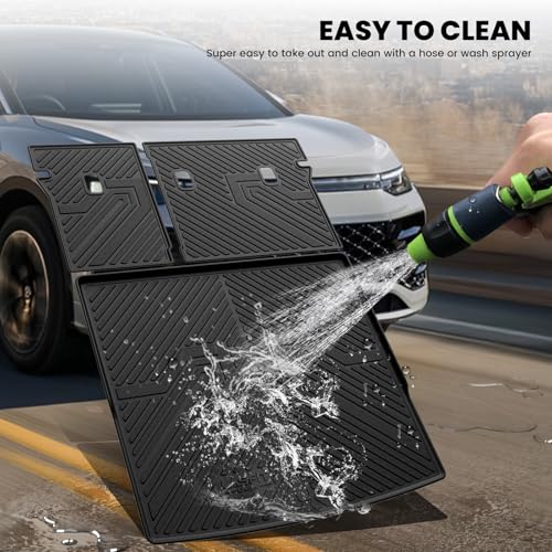 LASFIT Cargo Mat & Seatback Mat for Volkswagen Tiguan 2025-2026, Custom Fit All-Weather TPE Rubber Backrest & Trunk Mats for VW Tiguan Accessories, Waterproof, Easy to Clean, Black - size: 2)2025-2026|For VW Tiguan|Backrest & Trunk