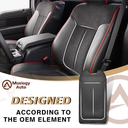 Center Console Armrest Cover Fit for Ford F-150 F150 2009-2014 Accessories, Comfort Armrest Pad Console Lid Cushion Vegan Leather 1-Inch Extra Thick(Bucket Seat ONLY) - size: 2) 09-14 |F150| Bucket Seat, +Thick