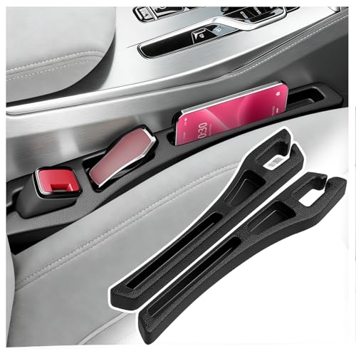 2PCS New Car Seat Gap Filler Organizer with Cell Phone Holder,Versatile Car Side Seat Gap Filler for Filling Gaps & Storing Items,2 in 1 Cars Gaps Seats Fillers