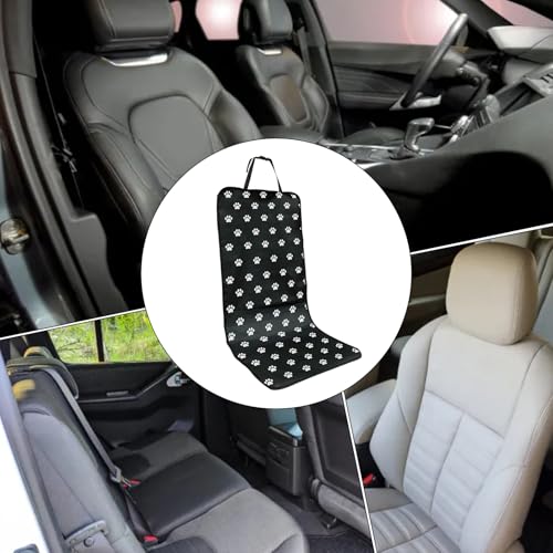 Pet Car Cover - Waterproof Seat Pad, Non Slip Cushion Protector, Soft Sturdy Easy Install, Interactive Keeps Seats Clean, Excellent Pet Travel Gear, Family Road Trip Sedan Truck 41.73x19.29 Inches - color: Black and white