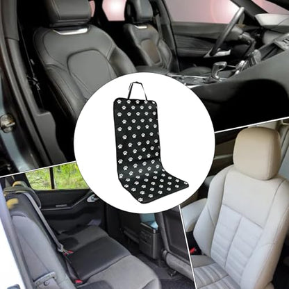 Pet Car Cover - Waterproof Seat Pad, Non Slip Cushion Protector, Soft Sturdy Easy Install, Interactive Keeps Seats Clean, Excellent Pet Travel Gear, Family Road Trip Sedan Truck 41.73x19.29 Inches - color: Black and white