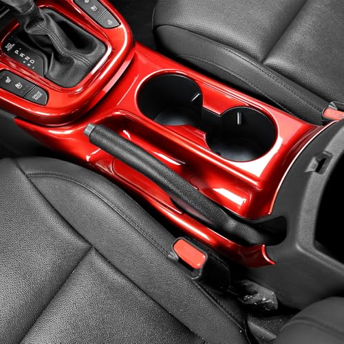 Water Cup Holder Cover Decorative Sticker Handbrake Cover Plate Suitable Compatible with Kia Soul 2020-2025 Accessories Automotive Interior Decal(Red) - color: Red