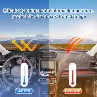 Dashboard Cover Mat Sun Pad Compatible with Subaru Forester/XV/Crosstrek 2019-2024, Center Console Dash Mat Pad Sun Shade Non-Slip Cover,Keeps Your Vehicle Cool