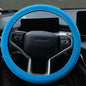 Universal Blue Steering Wheel Cover：13.5 to 15 Inches Stretchable Silicone Anti Skid Steering Wheel Protector Fit for Most Car Models Including Round D Shape or Special Shape - color: Blue