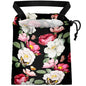 Car Trash Bag Hanging Back of Seat Waterproof Small Cute Printed One-handed Strap Drawstring Garbage Bags for Car-Black Floral - color: Black Floral Car Trash Bag