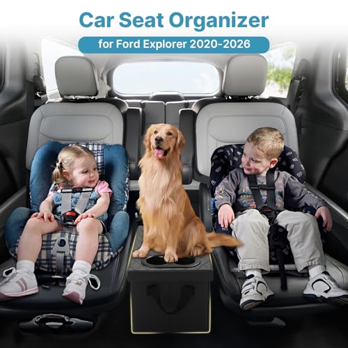 Car Seat Organizer Ford Explorer with Cup Holders Ford Explorer Console Organizer 2020-2025 2026 Explorer Accessories Organizer for Explorer Seat Aisle Storage Box for Kids Travel - style: Explorer with Cup Holders