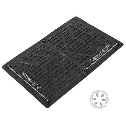X AUTOHAUX Universal Car Vehicles Trucks Floor Carpet Mat Patch Heel Scuff Plate Foot Rest Pedal Pad