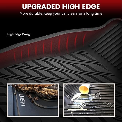 Lasfit Floor Mats for Chevrolet Chevy Trailblazer 2026 2025 2024 2023 2022 2021 (AWD Only), Custom Fit 1st & 2nd Row All Weather TPE Floor Liners Heavy Duty Accessories - size: 2021-2026 |For Chevy Trailblazer AWD| Floor Mats