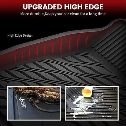 Lasfit Floor Mats for Chevrolet Chevy Trailblazer 2026 2025 2024 2023 2022 2021 (AWD Only), Custom Fit 1st & 2nd Row All Weather TPE Floor Liners Heavy Duty Accessories - size: 2021-2026 |For Chevy Trailblazer AWD| Floor Mats