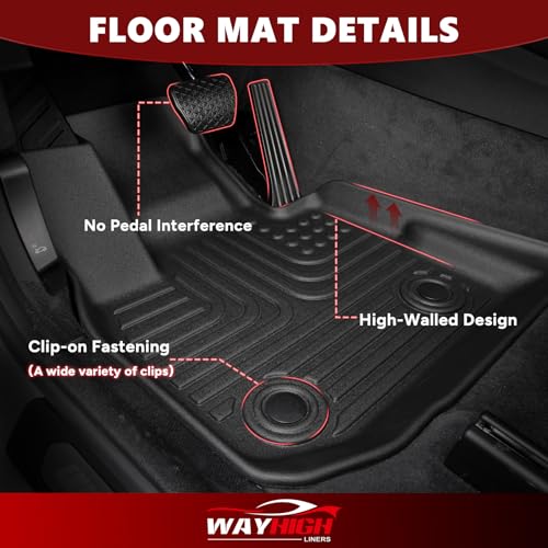 Wayhigh® Floor Mats & Cargo Liner for Chevy Blazer 2019-2026 (Not for EV/Trailblazer), All Weather TPE Car Mats Waterproof Heavy Duty Floor Liners, Floor Mats Custom Fit for Blazer Accessories - style: 5) For Chevy Blazer / 2019-2026 / Mats Set