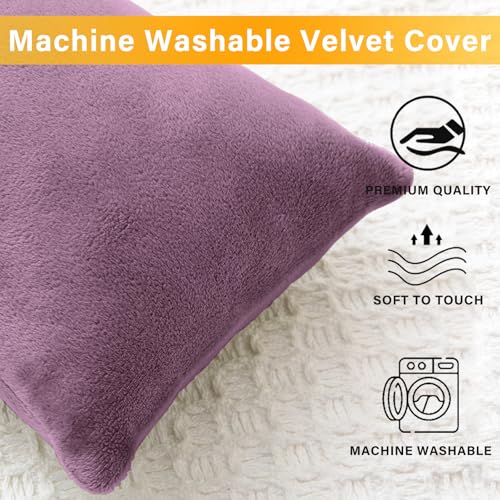 1 MIDDLE ONE 2 Pack Small Pillow, Memory Foam Mini Pillow 11 X 7 Inches for Travel, Sleeping, Nap and Neck, Knee, Lumbar Support, Tiny Cushion for Pet, Dogs (Dark Purple) - color: Dark Purple, size: 11x7 inch