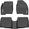 YITAMOTOR Floor Mats Compatible with 2015-2019 Ford Explorer Without 2nd Row Center Console, Custom Fit Floor Liners 1st & 2nd Row All- Weather Protection,Black