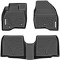 YITAMOTOR Floor Mats Compatible with 2015-2019 Ford Explorer Without 2nd Row Center Console, Custom Fit Floor Liners 1st & 2nd Row All- Weather Protection,Black