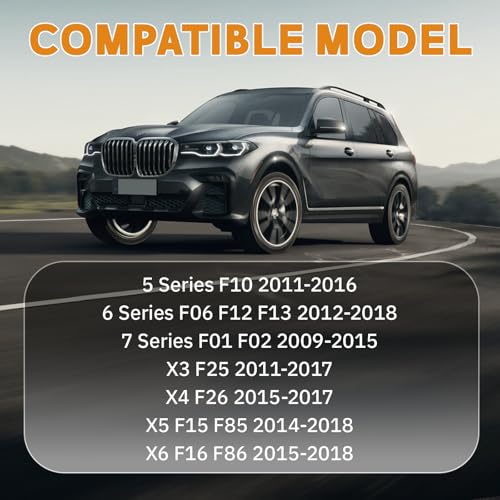 Black handbrake Button Cover Patch Compatible with BMW 5 6 7 X3 X4 X5 X6 F10 F07 F25 F26 F11 F06 F15 F16 Electronic Hand Brake p Button Cover Automatic h Button Compatible with BMW Accessories - color: Black Parking Brake Button Cover