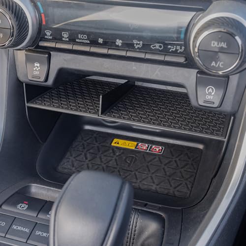 Center Console Organizer Compatible with Toyota RAV4 2019-2025 and 2021-2025 RAV-4 Prime, ABS Material Insert Tray Gear Shift Secondary Storage Box