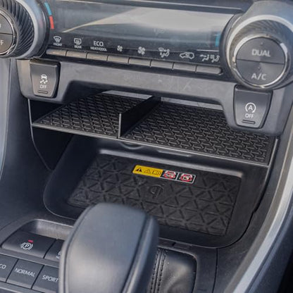 Center Console Organizer Compatible with Toyota RAV4 2019-2025 and 2021-2025 RAV-4 Prime, ABS Material Insert Tray Gear Shift Secondary Storage Box