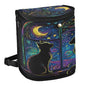 MNSRUU Car Trash Can with Lid, Two Black Cats in A Window Car Trash Bag Hanging Organizers and Storage for Front Back Seat, Leak-Proof Trash Bin - color: Cat A12617