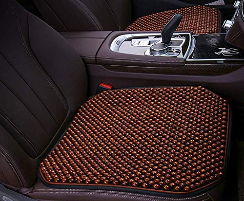 Wood Beaded Car Seat Cushion Cooling Car Office Chair Beaded seat Covers for Cars Truck Seat Cushion Large Wooden Bead Covers Autumn Summer 1-PC (1-Coffee-FD) - color: Coffee