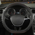 D Shaped Steering Wheel Cover Great Grip with 3D Honeycomb Hole, Anti-Slip Sporty Design, Universal 15 inch(All Black) - color: All Black, size: D Shaped-Middle[14.5''-15'']