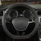 D Shaped Steering Wheel Cover Great Grip with 3D Honeycomb Hole, Anti-Slip Sporty Design, Universal 15 inch(All Black) - color: All Black, size: D Shaped-Middle[14.5''-15'']
