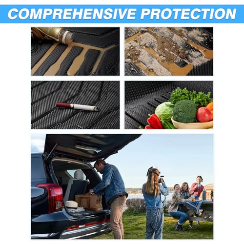 Powerty Cargo Liner & Backrest Mat for 2018-2024 Chevrolet/Chevy Equinox Accessories Rear Trunk Mat Seat Back Cover TPE All Weather Cargo Liner Heavy-Duty Trunk Liners - size: Cargo Mat｜For｜18-24｜Chevrolet/Chevy Equinox