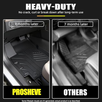 PROSHEVE Floor Mats & Cargo Liner Set for Toyota RAV4 2013-2018 Including Hybrid, Custom Fit TPE All Weather Floor Liners with Cargo Mat and Seat Back Protector, Full Set Interior Protection - size: 13-18 Floor Mats & Cargo Mats
