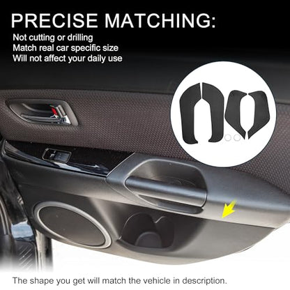 Car Door Leather Anti Kick Pad Sticker for BMW X3 2018-2020 Waterproof Door Panel Interior Side Edge Film Trim Protector Black Adhesive Backing 1 Set