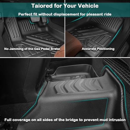 All Weather Floor Mats Compatible with 2015-2019 Hyundai Sonata, 3D TPE Rubber Full Cover Protection Car Mats Full Set Liners Black (2015-2019 Sonata) - color: 2015-2019 Sonata