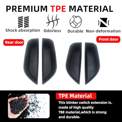 Car Door Handle Pocket Organizer for Lexus RX 2023 2024 2025 2026 Accessories Car Pocket Organizer Front Rear Door Grab Inner Tray Box (4PCS Black TPE Storage Box-4 Door) (Black)