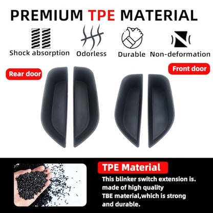 Car Door Handle Pocket Organizer for Lexus RX 2023 2024 2025 2026 Accessories Car Pocket Organizer Front Rear Door Grab Inner Tray Box (4PCS Black TPE Storage Box-4 Door) (Black)