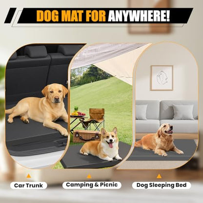 Car Dog Bed for Trunk, Non-Slip SUV Cargo Liner for Dogs, Travel Pet Mat Cushion with Supportive Foam, Removable Cover for Easy Cleaning, Suitable for SUV&Truck