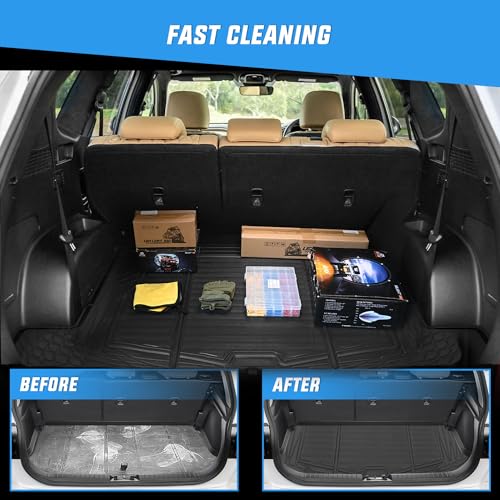 Nilight Rubber Cargo Mats for Cars Trucks SUVs,Universal Trim to fit for Most Vehicles,All Weather Protection Heavy Duty Cargo Liners - color: Rubber Cargo Mat
