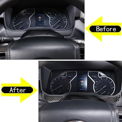 Aunginsy Car Center Control Dashboard Decorative Stickers Compatible with Toyota Tundra/Sequoia 2022-2024 Real Carbon Fiber Center Console Dashboard Panel Protection Cover Trim Stickers Accessories - size: Dashboard Trim Sticker